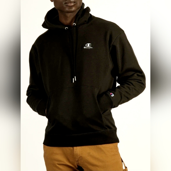 Champion Other - Champion Men's Black Hoodie 80% Cotton Kangaroo Pocket XL